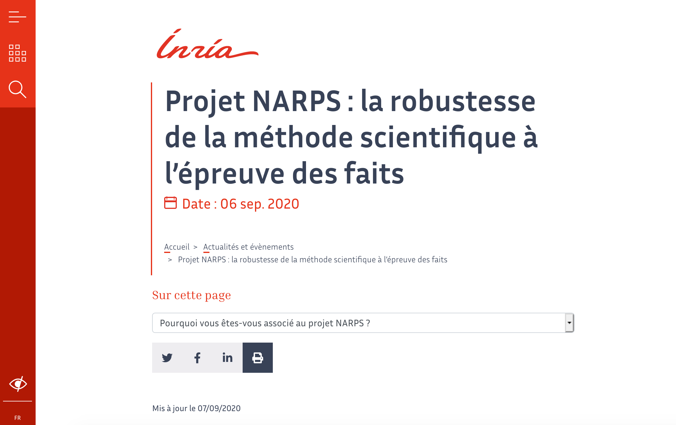 NARPS Inria website